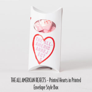 3-5 - THE ALL AMERICAN REJECTS - Printed Hearts in Printed Envelope Style Box